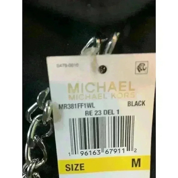 MICHAEL KORS Women’s Black Chain Sleeveless Sheath Dress NWT 140$ Size M - Picture 7 of 8